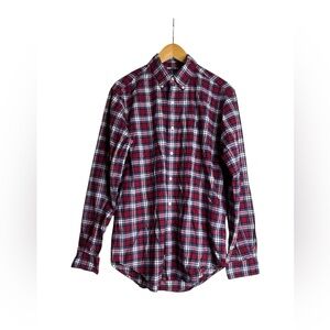 Ralph Lauren Red Navy Plaid Button-Down Shirt